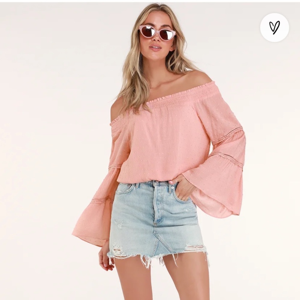 Lulus Sunny Story Bell Sleeve Top